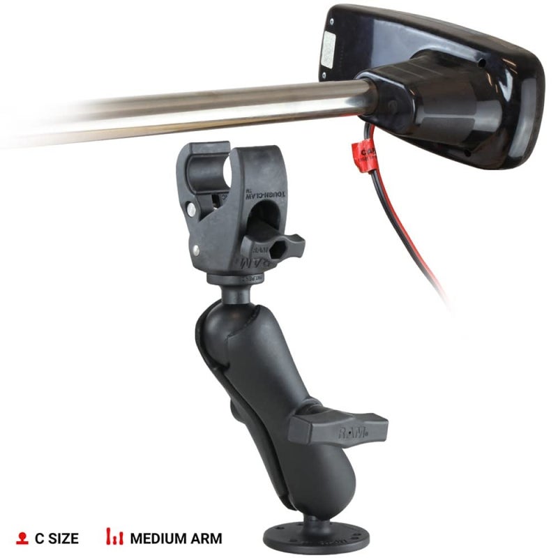 RAM Mounts RAP-400-202U Tough-Claw Trolling Motor Stabilizer with Medium Arm - Image 2